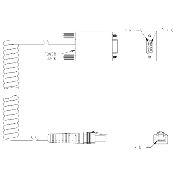 RS232 PWR 9P FEM COIL