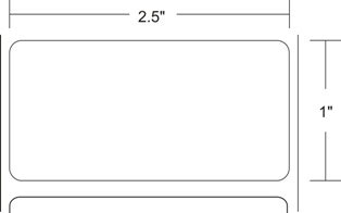 2.5 x 1 no perf